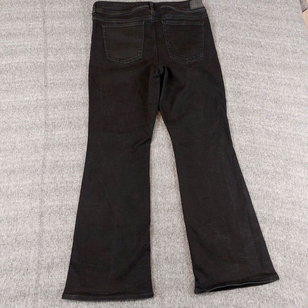 American Eagle Next Level Stretch Kick Boot Jeans Womens 16 (Fit 36x30) Black - Picture 4 of 8